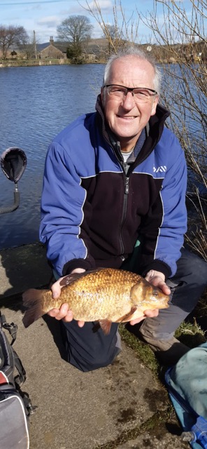 A nice Crucian caught in peg 3 on the feeder. 18/03/2020